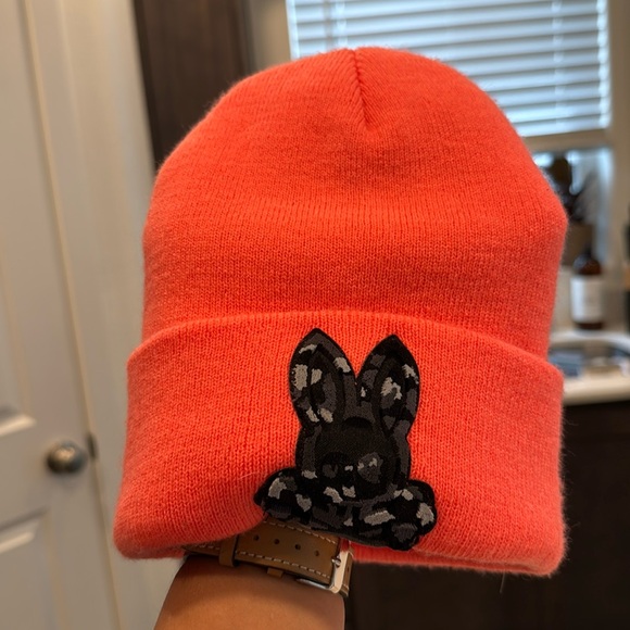 Psycho Bunny Beanie Hat, Pink - Picture 1 of 7